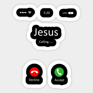 Jesus Is Calling Sticker